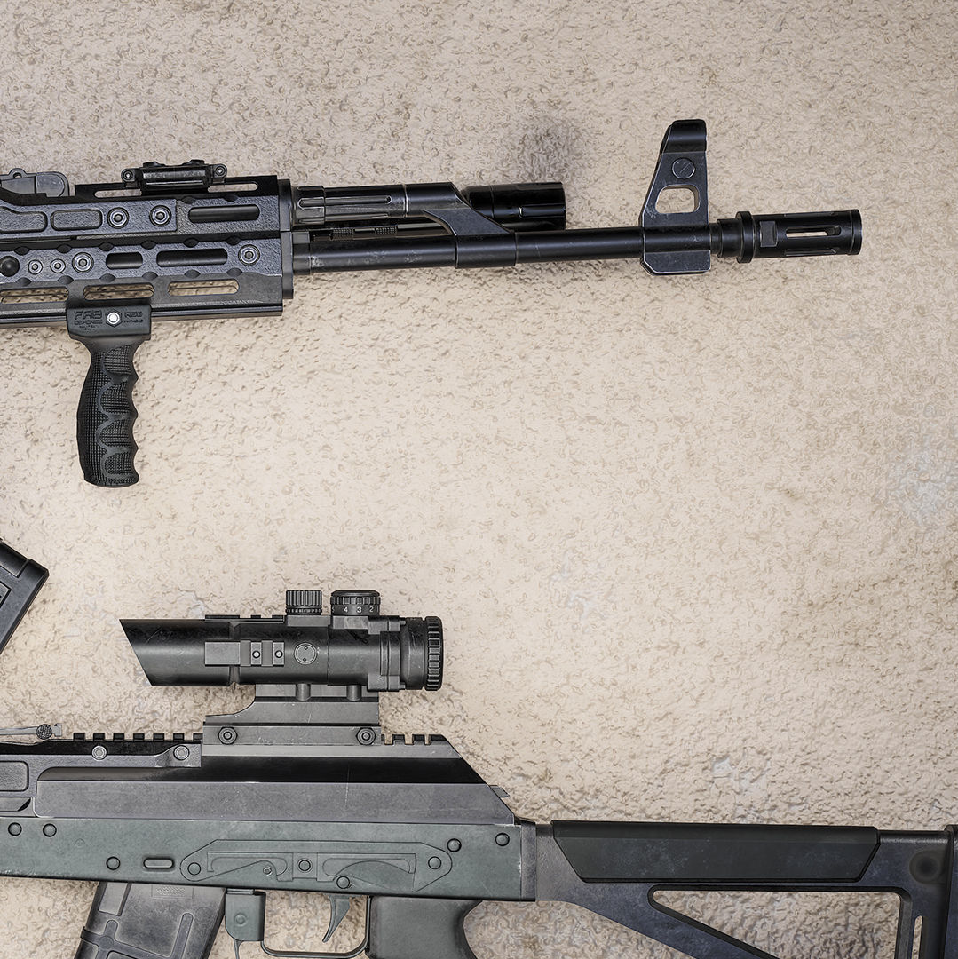 Ak 47 Low-poly Low-poly 3D model_8