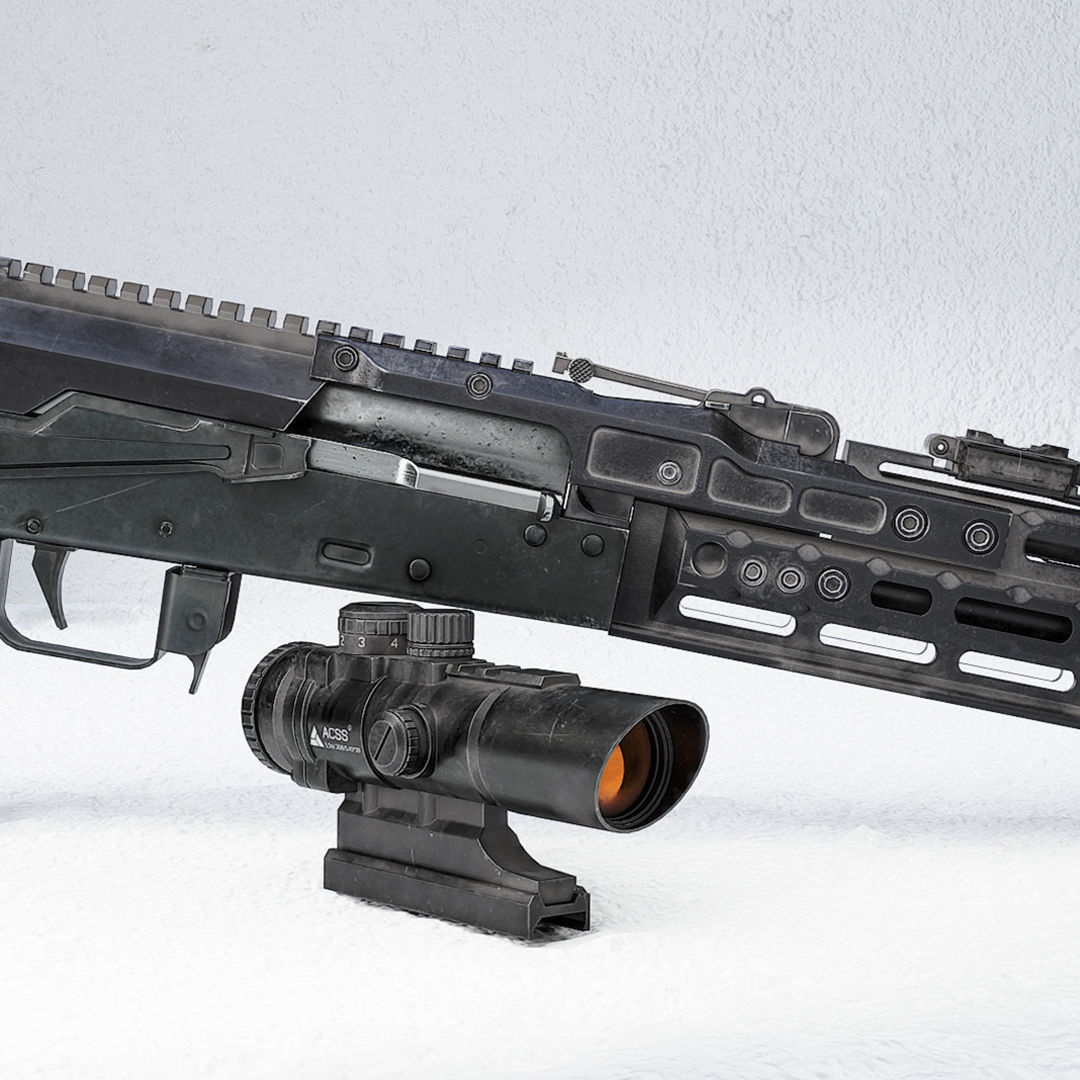 Ak 47 Low-poly Low-poly 3D model_10