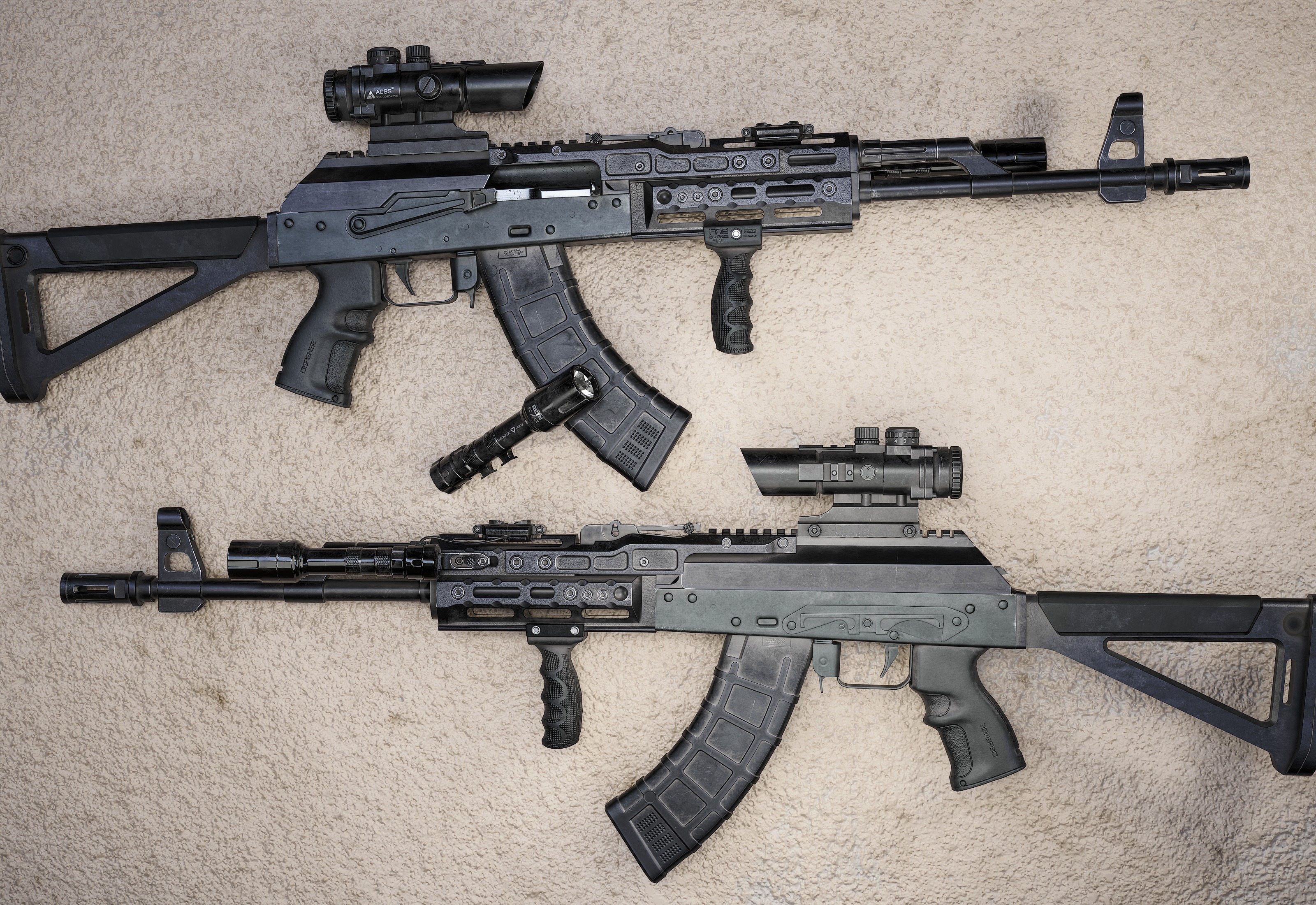 Ak 47 Low-poly Low-poly 3D model_1