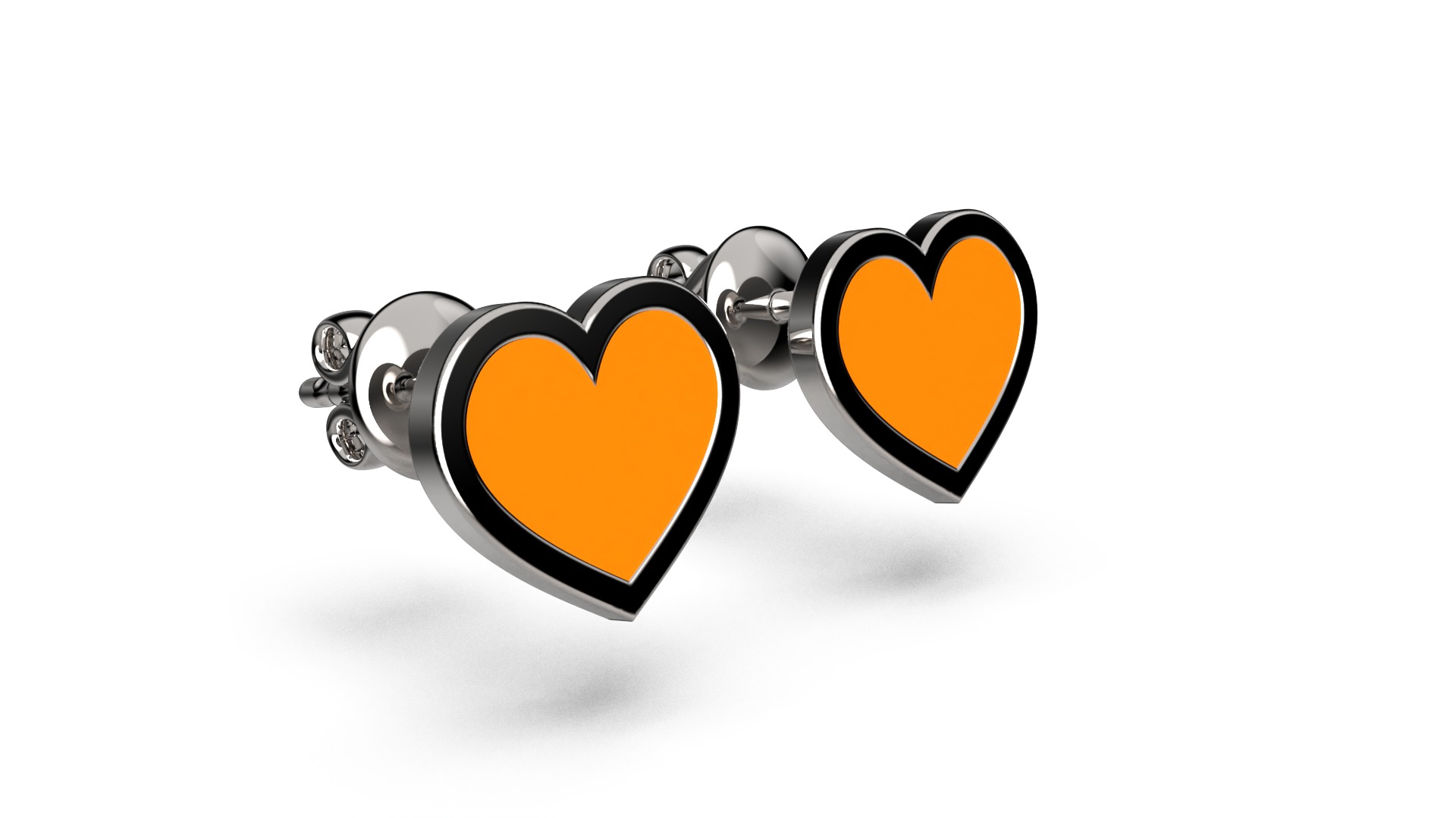 HEART Stud Earrings LOVE GIFT For Valentines Day  3D print model_15