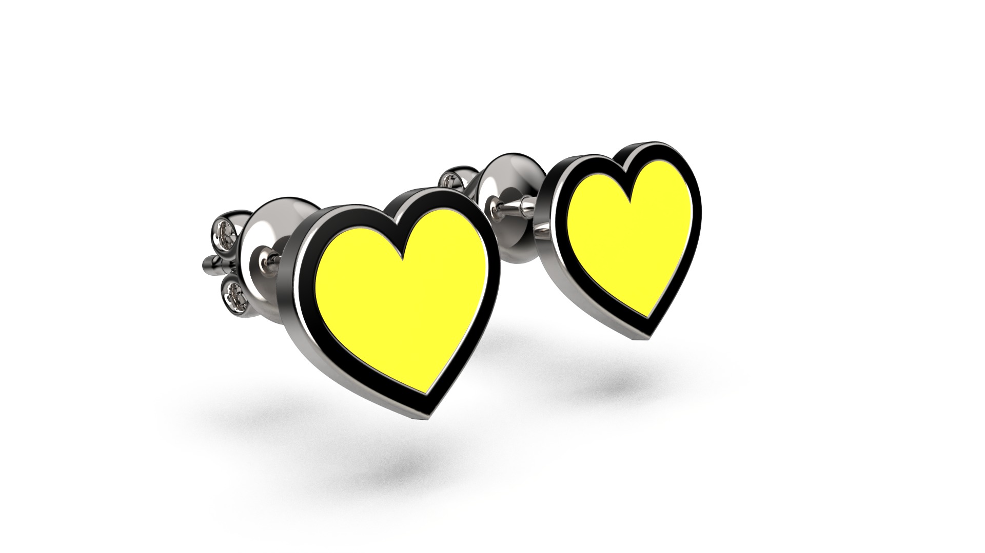 HEART Stud Earrings LOVE GIFT For Valentines Day  3D print model_16