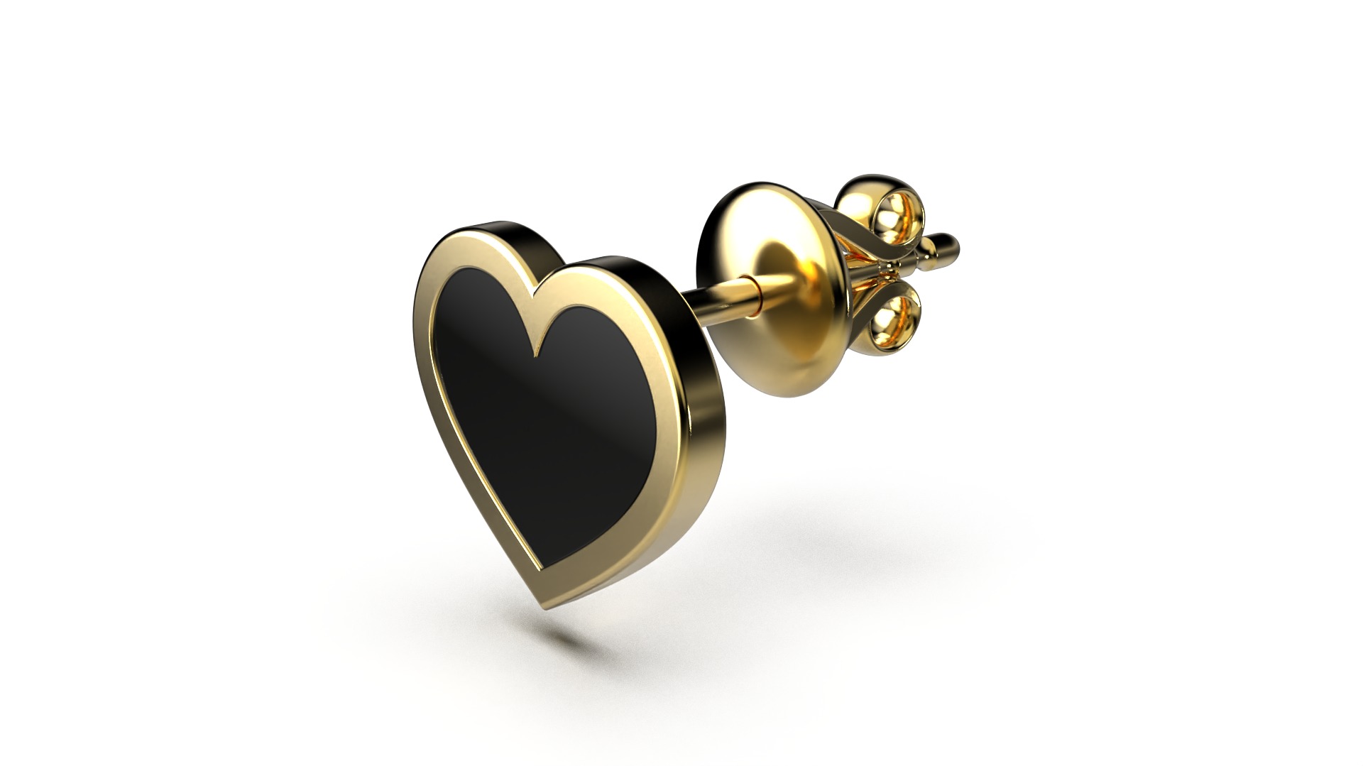 HEART Stud Earrings LOVE GIFT For Valentines Day  3D print model_20