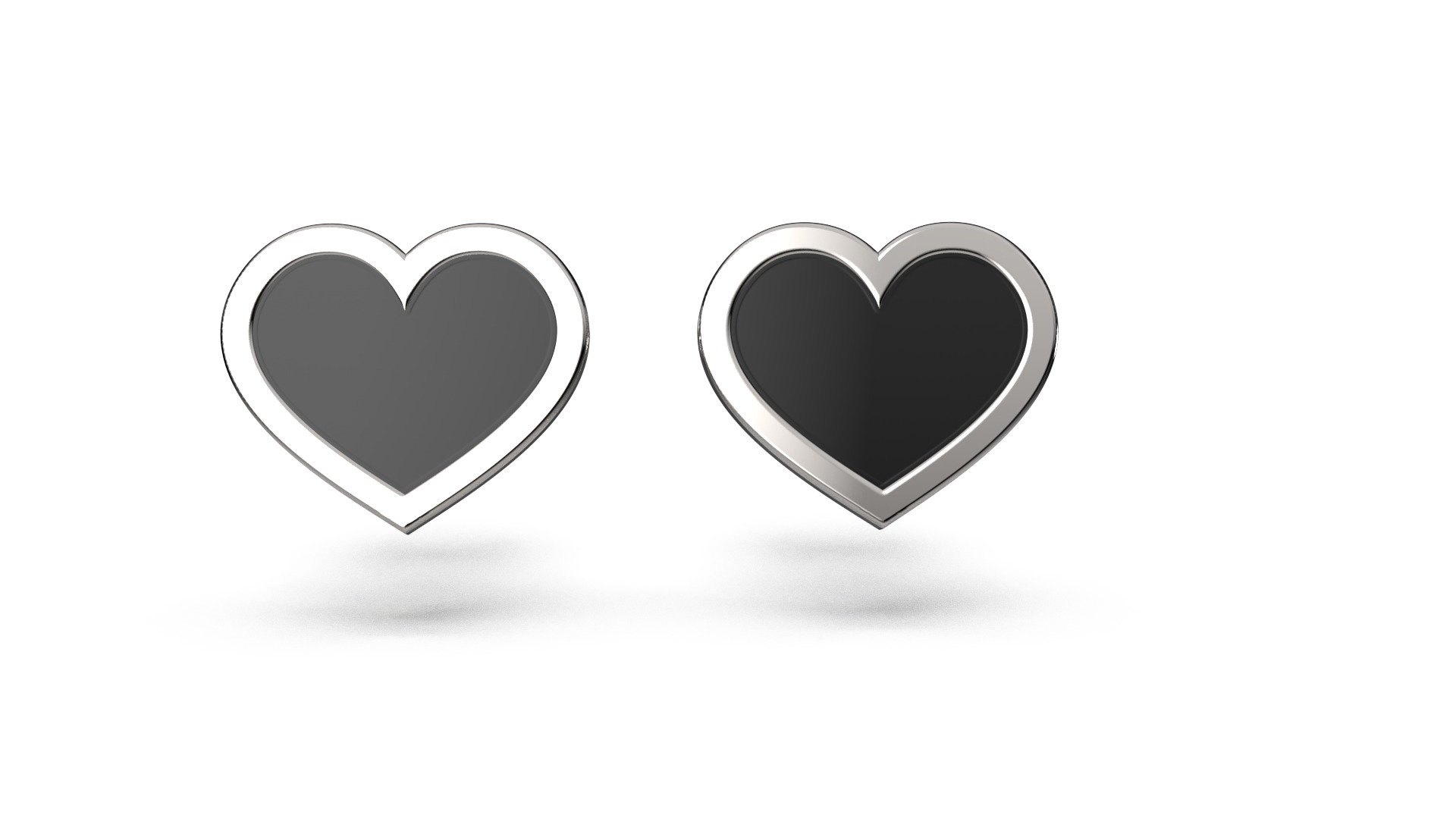 HEART Stud Earrings LOVE GIFT For Valentines Day  3D print model_26