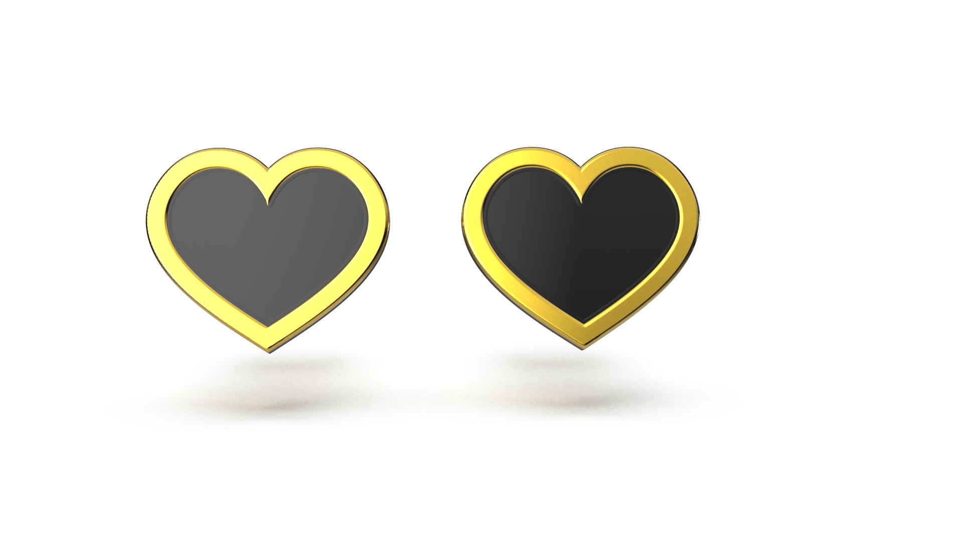 HEART Stud Earrings LOVE GIFT For Valentines Day  3D print model_24