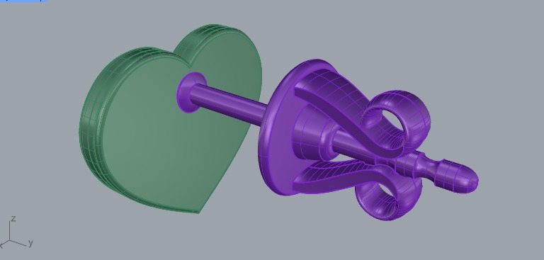 HEART Stud Earrings LOVE GIFT For Valentines Day  3D print model_44