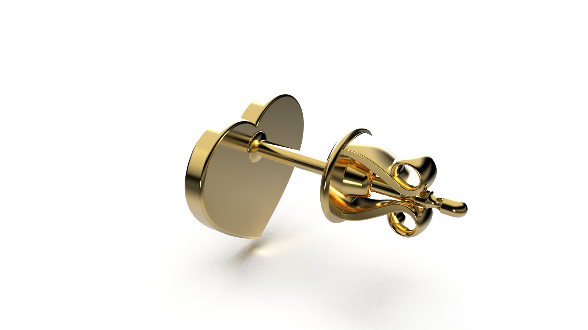 HEART Stud Earrings LOVE GIFT For Valentines Day  3D print model_19