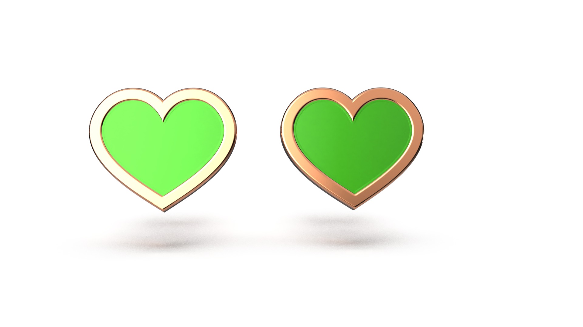 HEART Stud Earrings LOVE GIFT For Valentines Day  3D print model_23