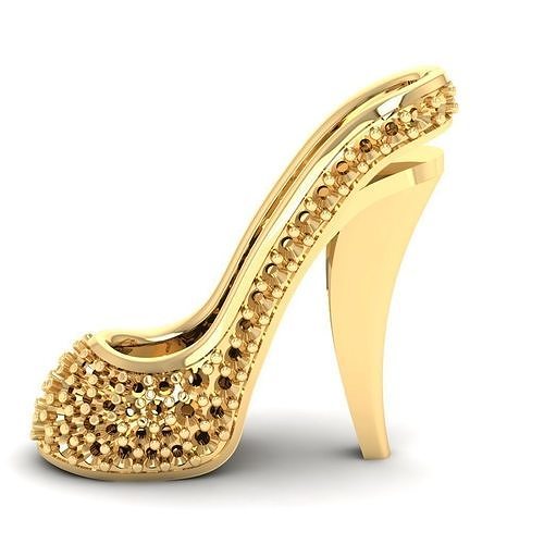 shoe pendant- gold 3D print model
