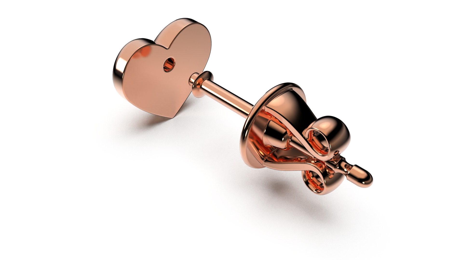 HEART Stud Earrings LOVE GIFT For Valentines Day 3D print model_12