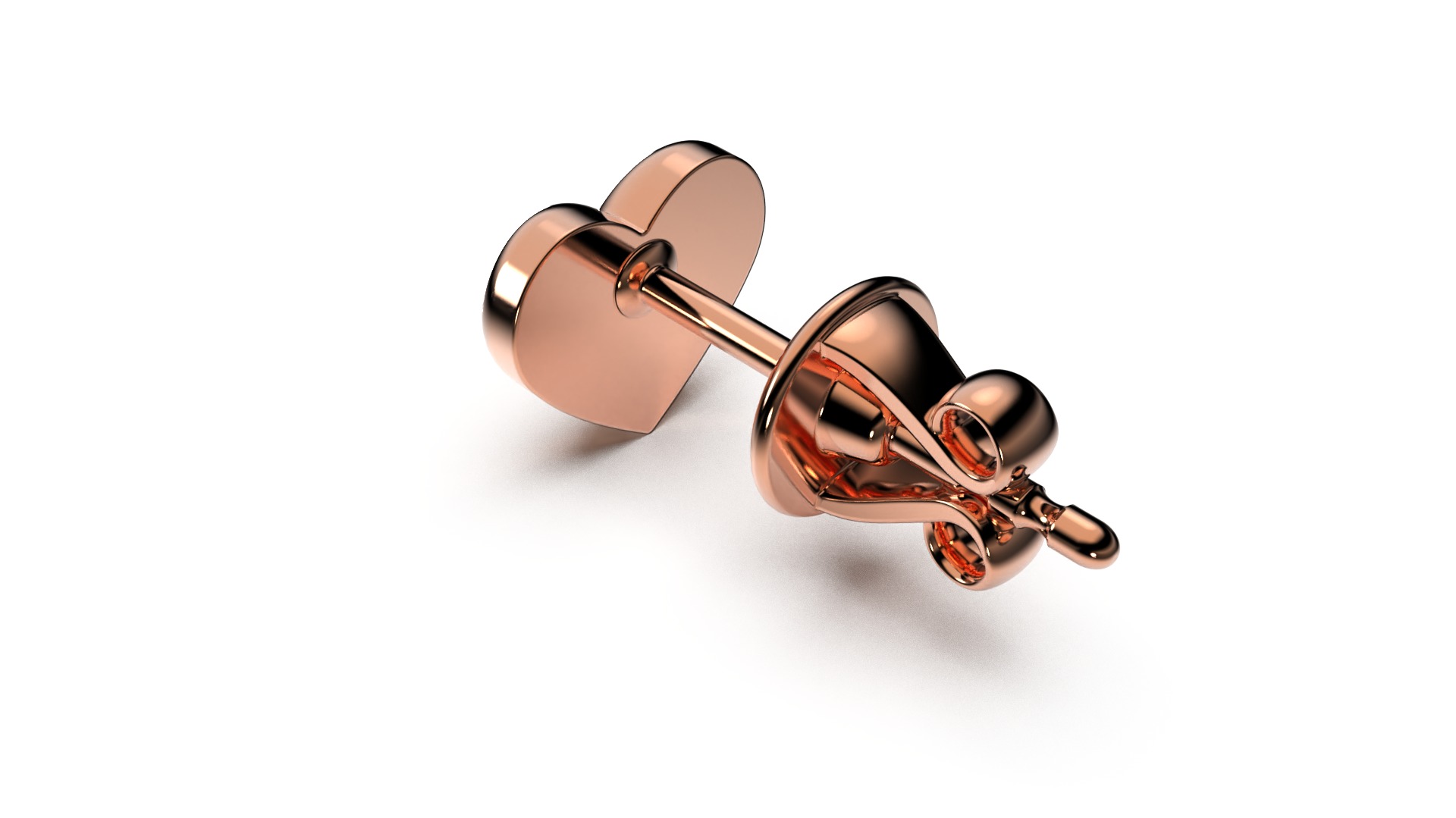 HEART Stud Earrings LOVE GIFT For Valentines Day 3D print model_11