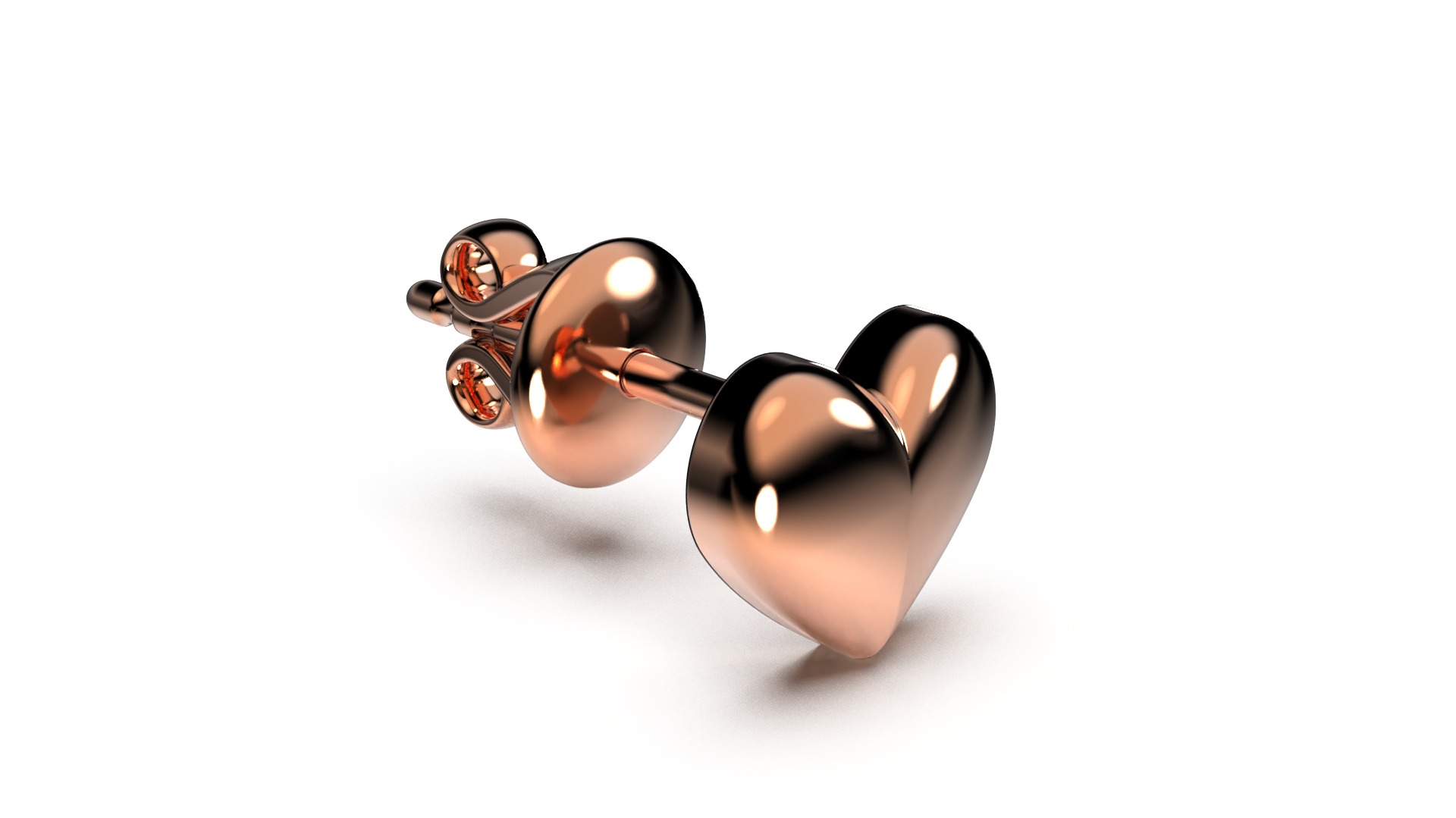 HEART Stud Earrings LOVE GIFT For Valentines Day 3D print model_10