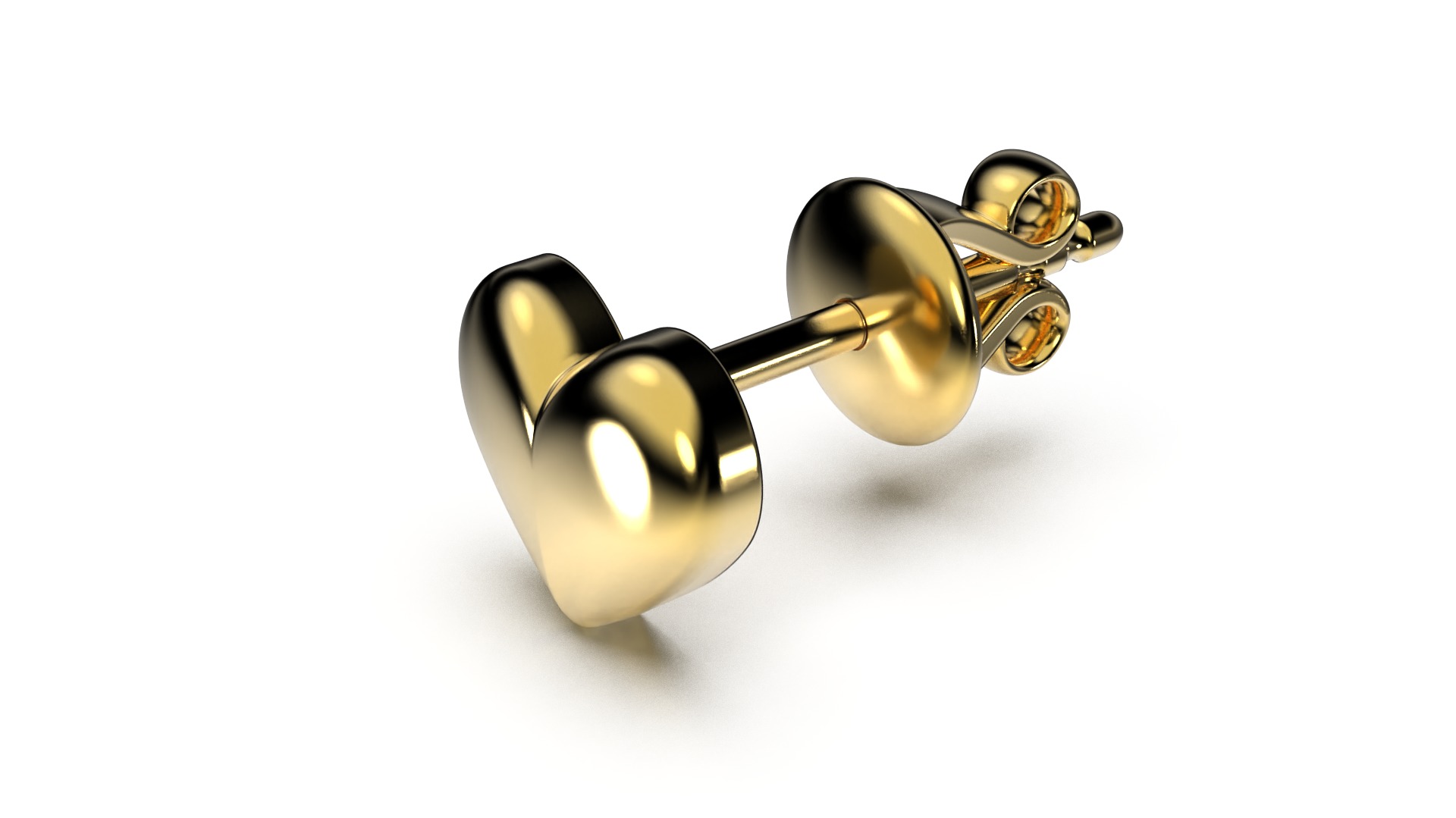 HEART Stud Earrings LOVE GIFT For Valentines Day 3D print model_13