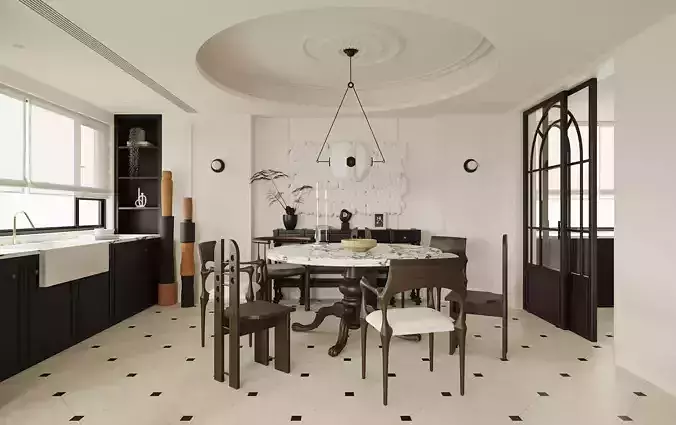 apartment interior scenes 3D model