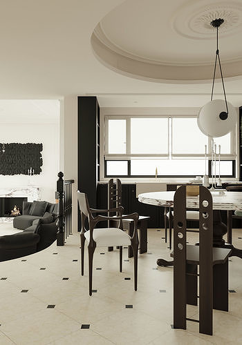 apartment interior scenes   3D model 6