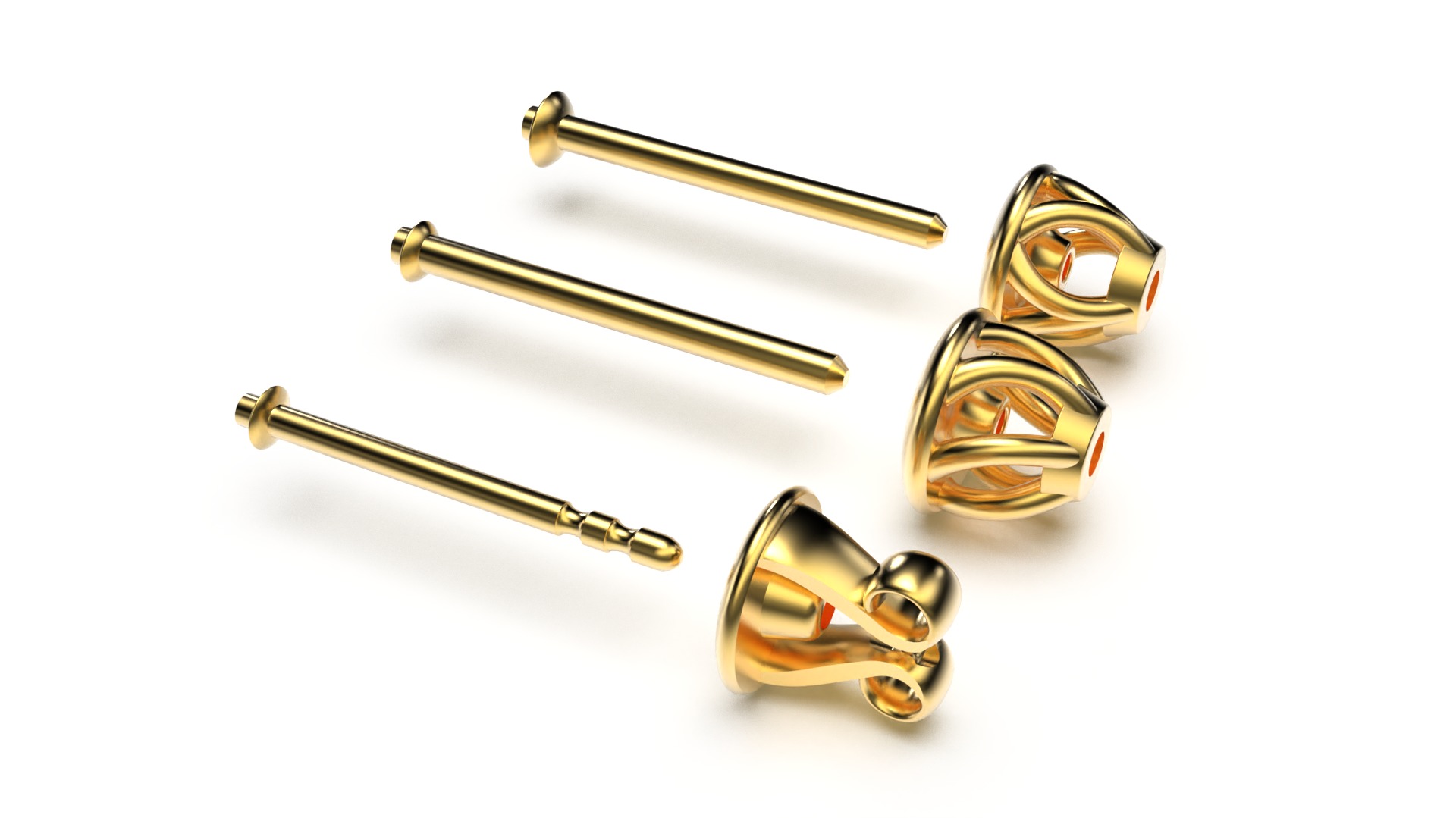 HEART Stud Earrings LOVE GIFT For Valentines Day 3D print model_32