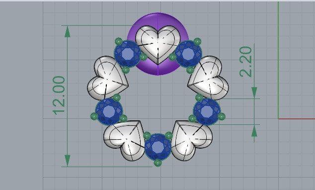 HEART Stud Earrings LOVE GIFT For Valentines Day 3D print model_2