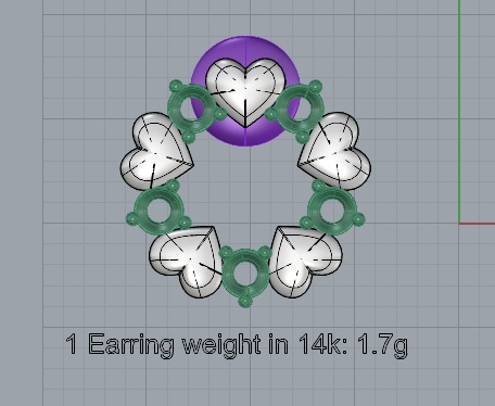 HEART Stud Earrings LOVE GIFT For Valentines Day 3D print model_5