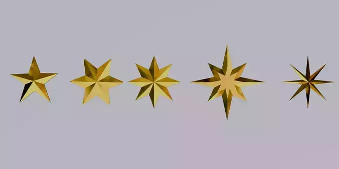 Different stars 3d models