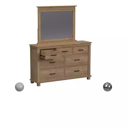 A-America Glacier Point Golden Java Dresser and Mirror