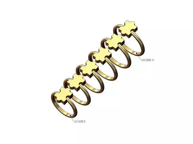 Puzzle piece signet ring US sizes 6to11 