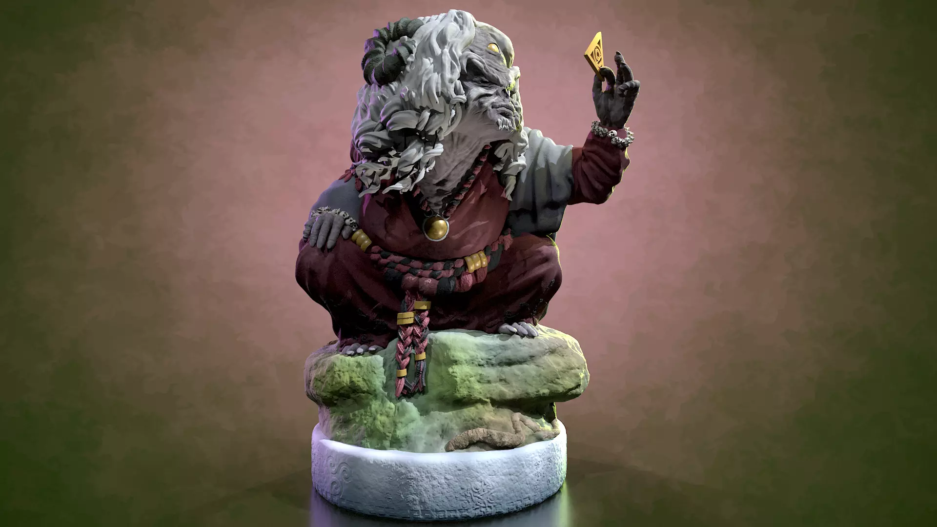 Aughra Dark Crystal fantasy 3D print model