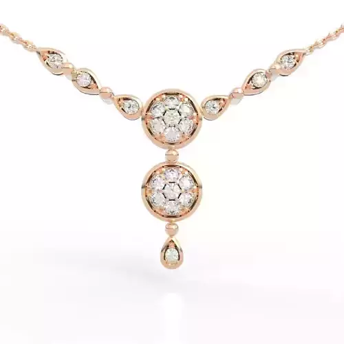 Elegant Round Diamond Necklace