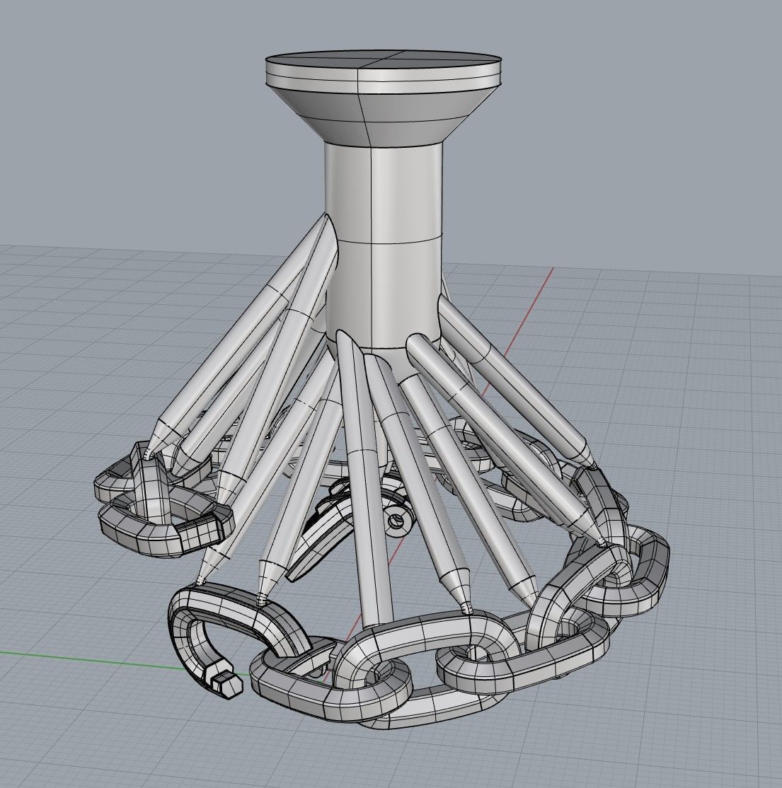 Brutal Chain Bracelet 3D print model_8