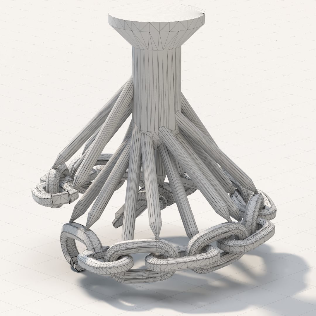 Brutal Chain Bracelet 3D print model_3