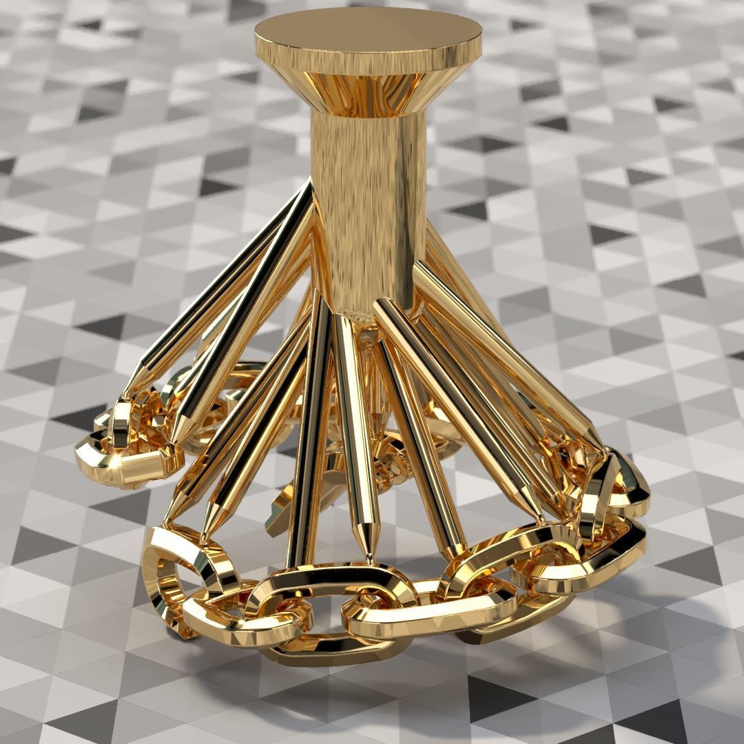 Brutal Chain Bracelet 3D print model_2