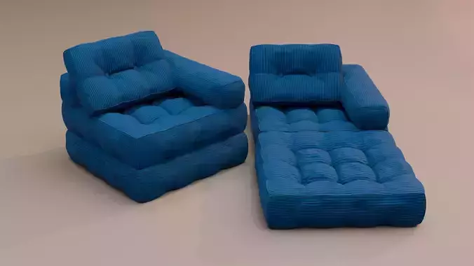 Navy Foldable Sofa Bed