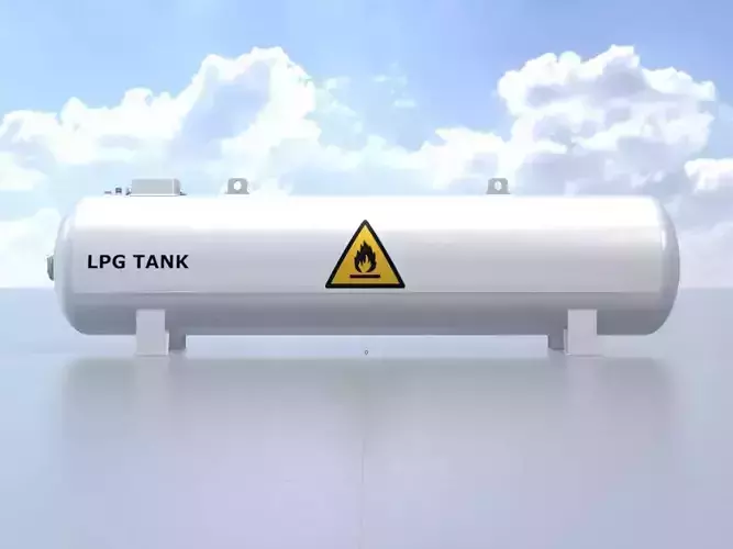 Industrial Gas Tank Low-poly 3D model