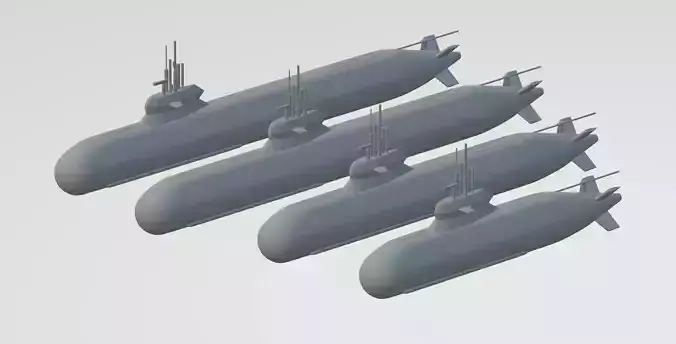 A-26 BLEKINGE CLASS SUBMARINE - EXPORT VARIANTS SCALE MODEL 3D print model