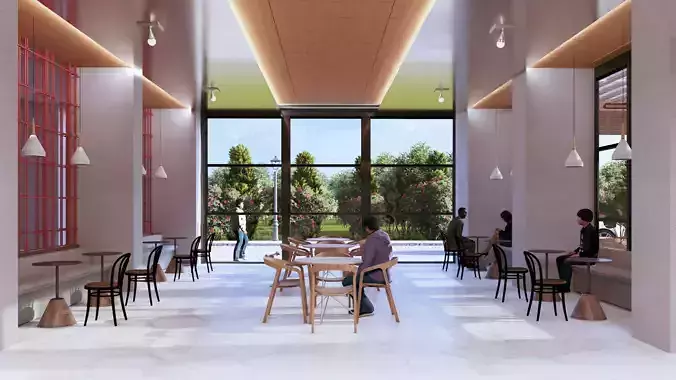 Coffee Shop- restaurant 3DModel