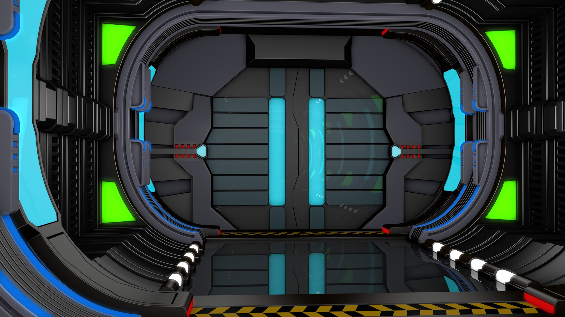 Sci Fi Corridor 3D model_5