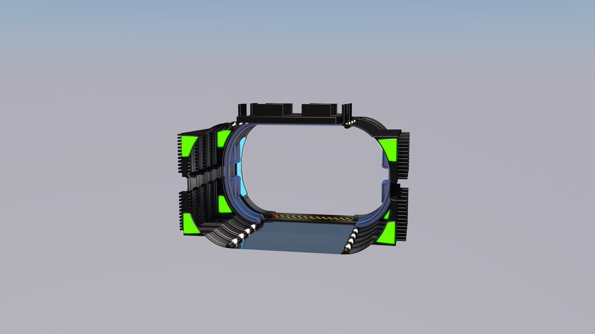 Sci Fi Corridor 3D model_7