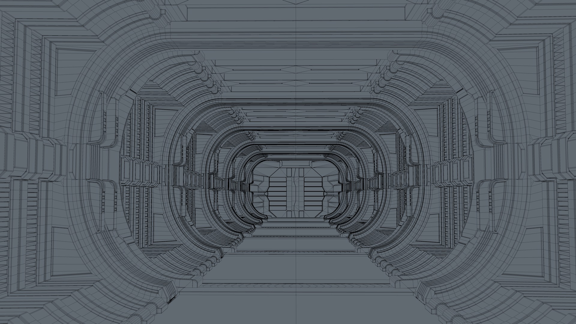 Sci Fi Corridor 3D model_9