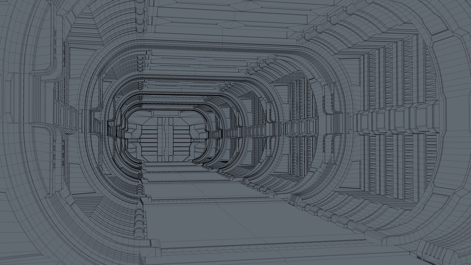 Sci Fi Corridor 3D model_11