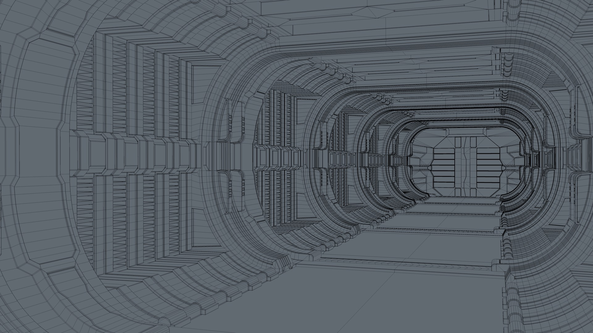 Sci Fi Corridor 3D model_10