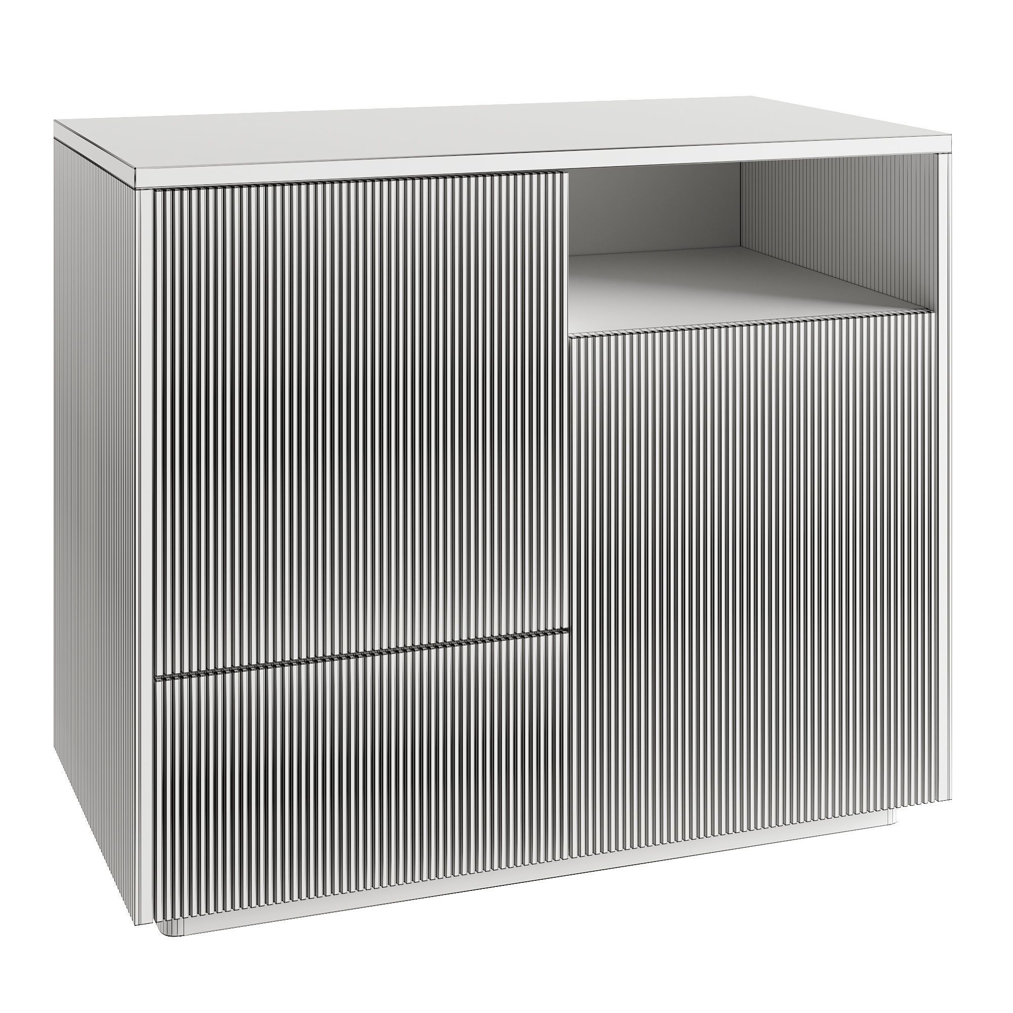 Japandi chest of drawers 3D model_2