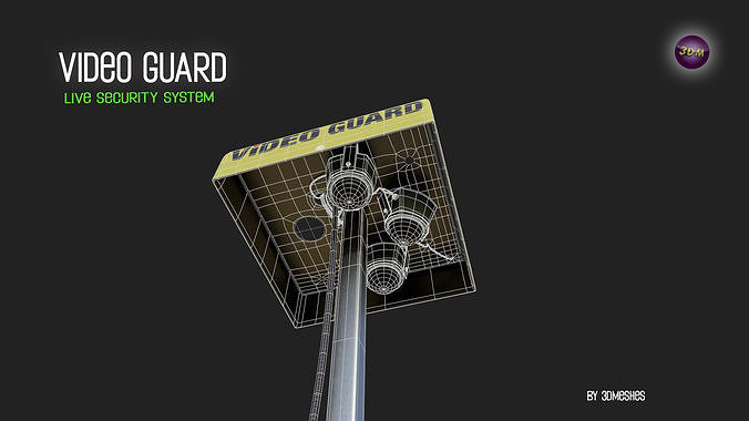 Video Guard - Construction sites security camera Low-poly 3D model 3