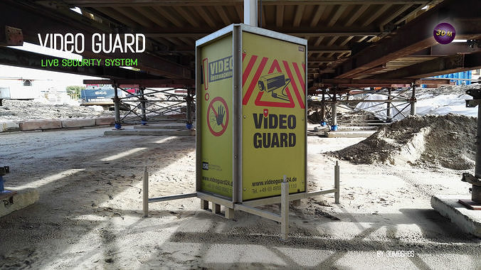 Video Guard - Construction sites security camera Low-poly 3D model 6