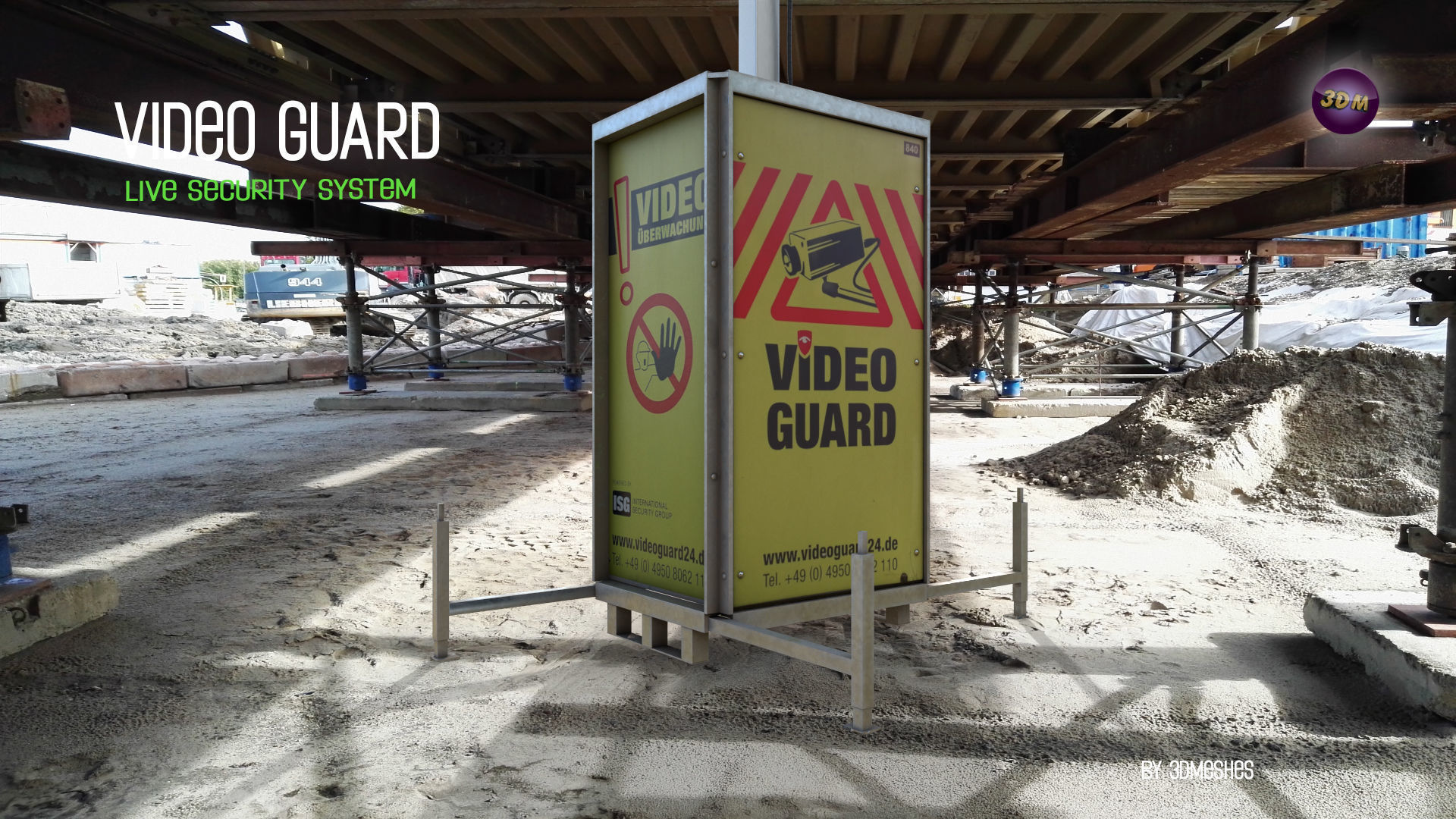 Video Guard - Construction sites security camera Low-poly 3D model_6