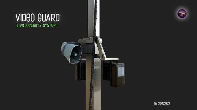 Video Guard - Construction sites security camera Low-poly 3D model 4