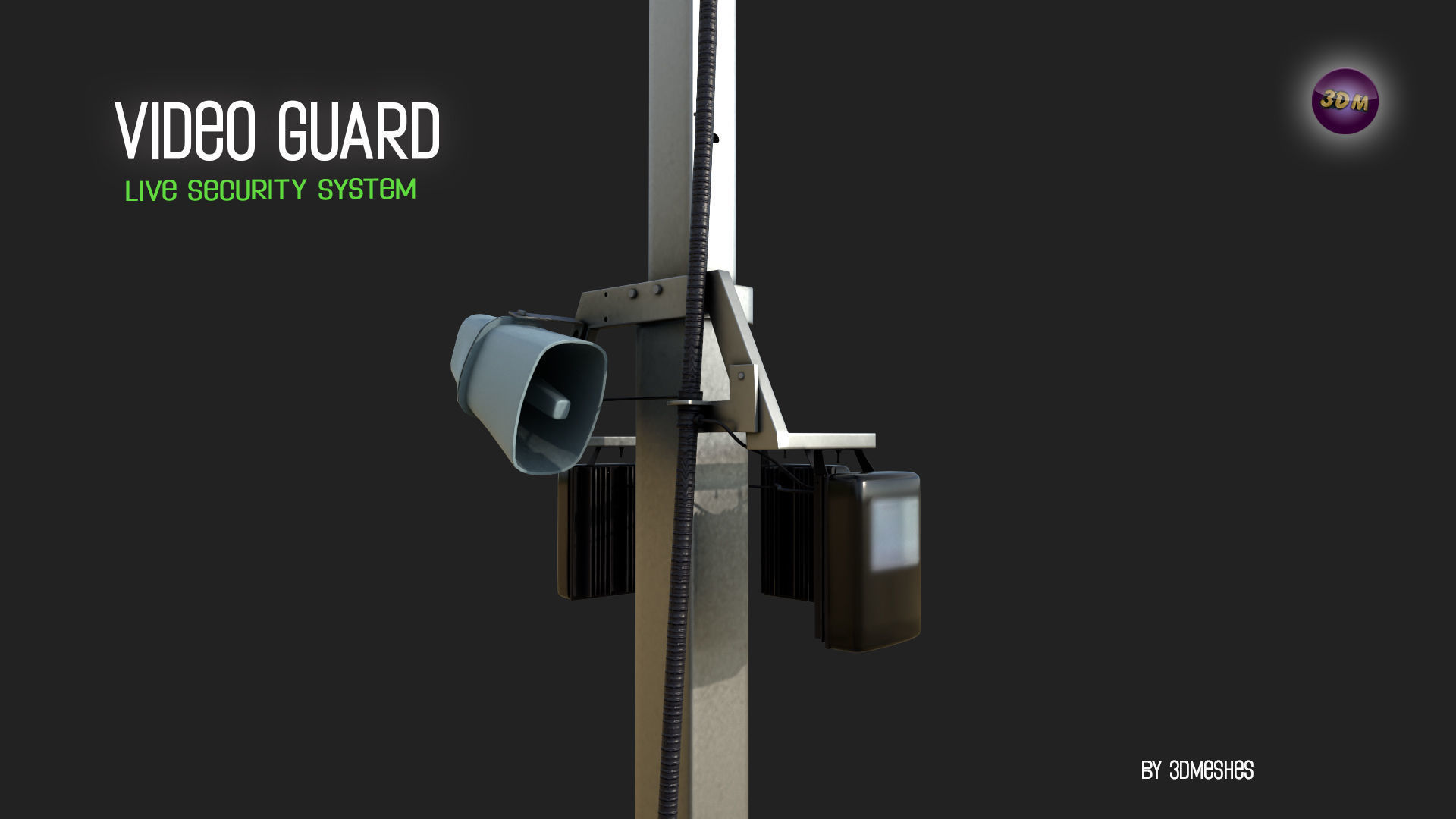 Video Guard - Construction sites security camera Low-poly 3D model_4
