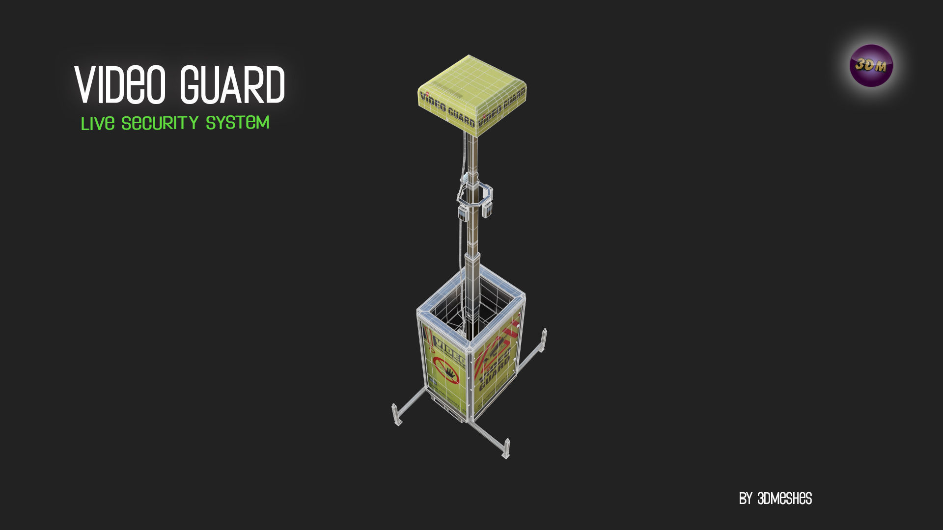 Video Guard - Construction sites security camera Low-poly 3D model_16