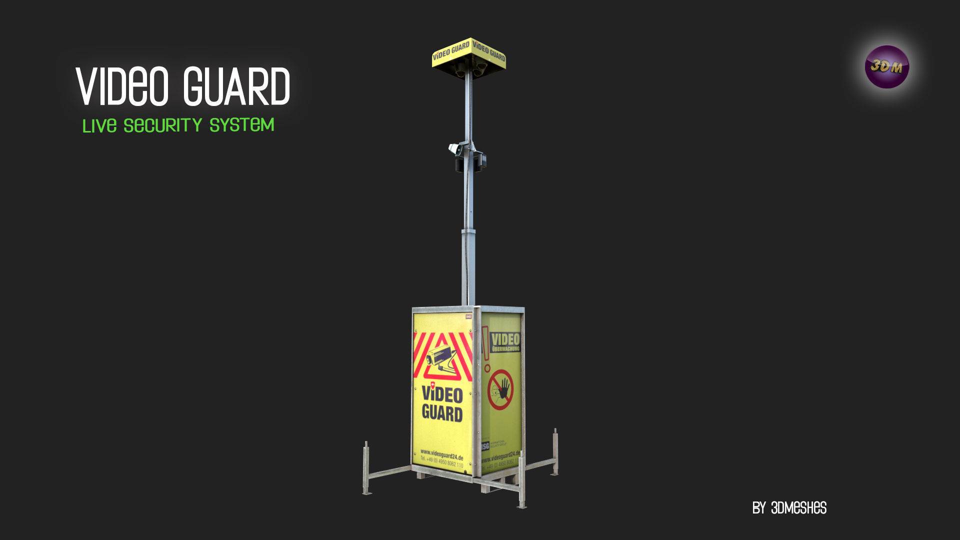 Video Guard - Construction sites security camera Low-poly 3D model_10