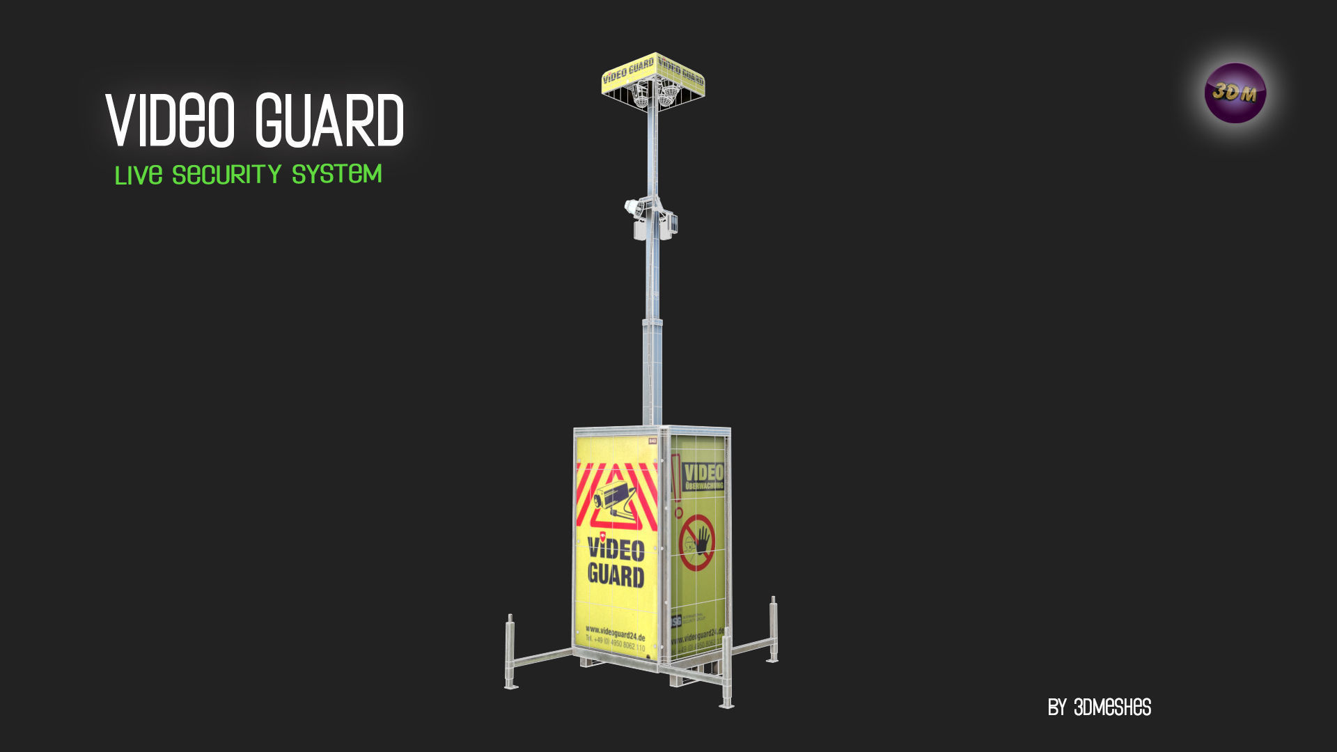 Video Guard - Construction sites security camera Low-poly 3D model_11