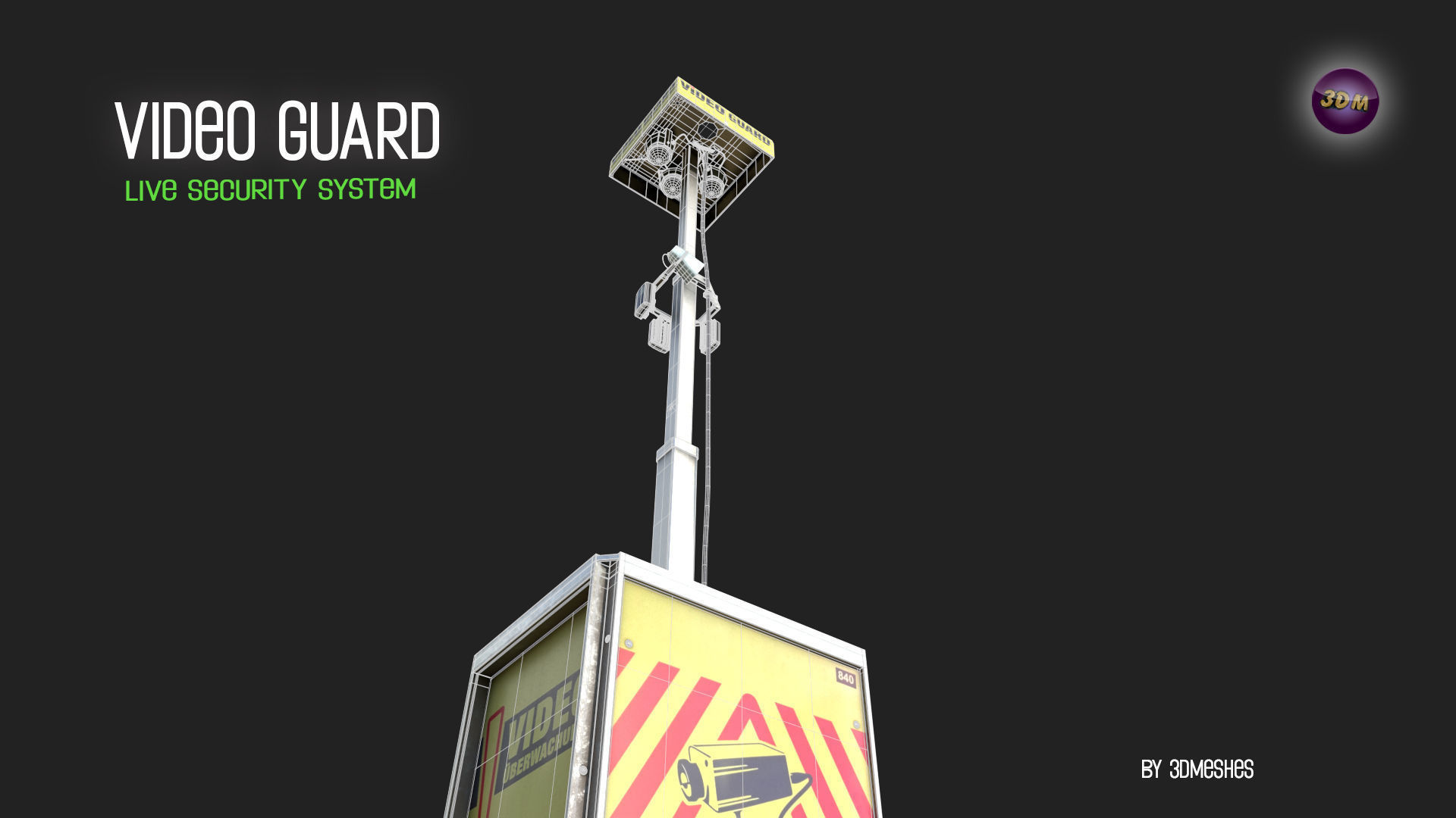 Video Guard - Construction sites security camera Low-poly 3D model_14