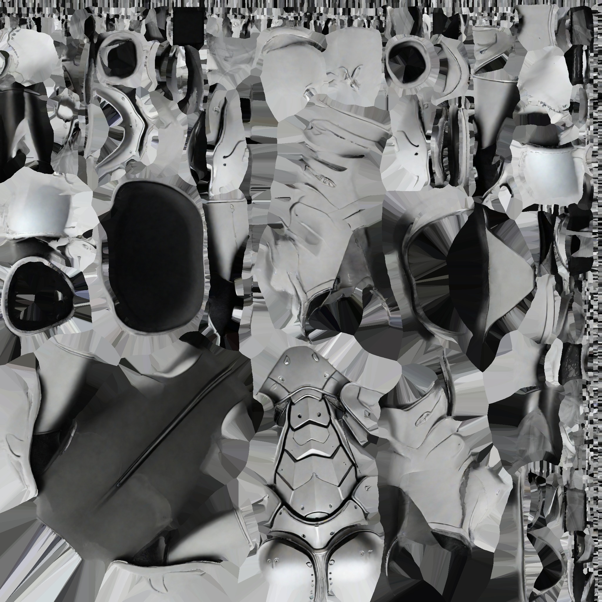 Female Body Armour Low-poly 3D model_1