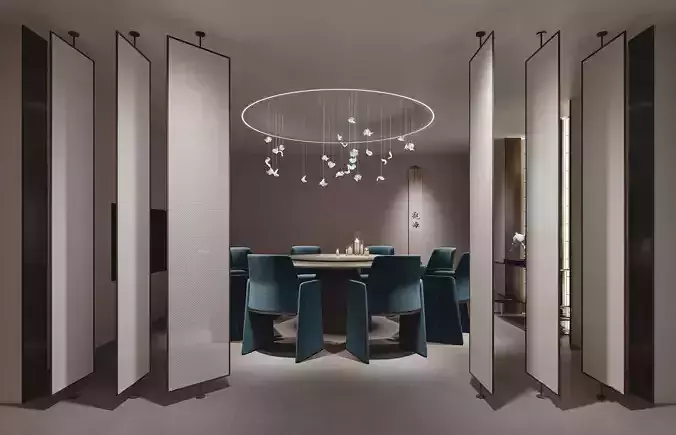 chinese villa interior scenes